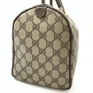 Gucci Old Handbag Line Tan Sherry PVC Leather Boston  Mini